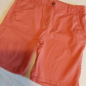 Tom Tailor Men's Coral Cotton Chino Bermuda Flat Front‎ Shorts Size 36